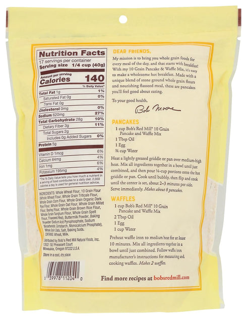 10 24 Oz Bob's Red Mill Grain Pancake & Waffle Mix