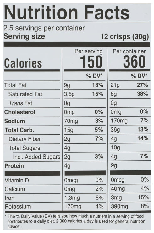 2.5 OZ HIPPIE SNACKS Banana Bread Crisps