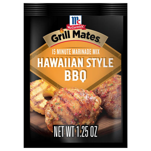15 1.25 oz (Pack 12) McCormick Grill Mates Marinade Mix, Hawaiian Style BBQ, Tropical Hawaiian-Inspired, Minute