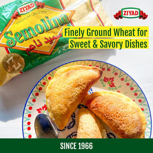 32 oz Ziyad Semolina Wheat, Smeed, Semolina Flour, Perfect for Stews, Soups, Gravy, Baking Breads, Biscuits, Pizza