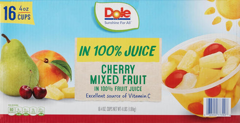 16 Count (Pack 1) Dole Cherry Mixed Fruit