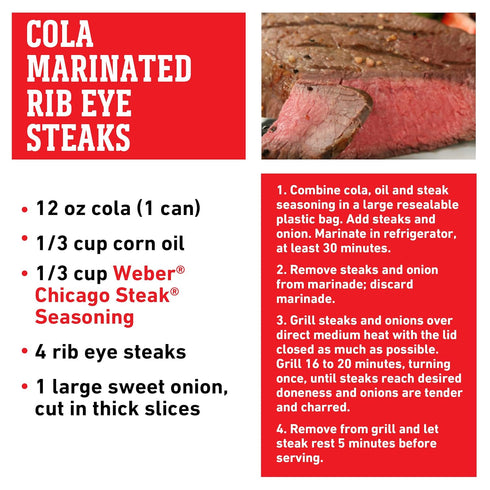 2.5 Weber Chicago Steak Seasoning, Ounce Shaker