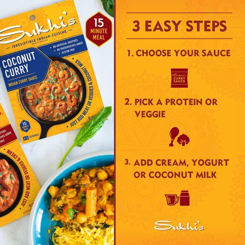 3oz (Pack 6), 84 Simmer Sukhi's Indian Curry Paste - Classic Curry Sauce of Servings Gluten Free Sauce Indian Sauce