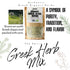 (3.52 oz) APSOGO Organic Greek Seasoning Blend Greek Oregano, Rosemary & Thyme - Authentic Mediterranean Greek