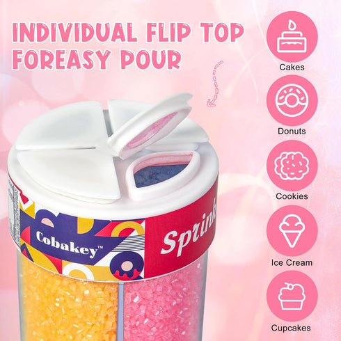 6.5oz Easter Sanding Sugar Edible Pink Blue Yellow Green Sugar Sprinkles for Cake Decorating Crystal Candy Sparkling