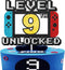Level 9th Unlocked Cake Topper - 9th Birthday Level Up Game Theme Party Decorations for Kids