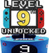 Level 9th Unlocked Cake Topper - 9th Birthday Level Up Game Theme Party Decorations for Kids