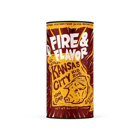Fire & Flavor Texas Style Brisket Dry Rub Seasoning - BBQ Rub