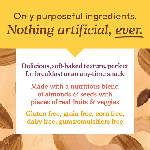 6 (Pack 6) Simple Mills Almond Flour Snack Bars, Spiced Carrot Cake - Gluten Free, Made with Organic Coconut Oil