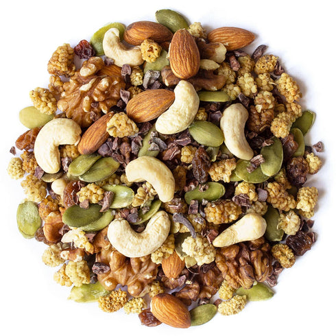 2 Mulberries, Food to Live - Organic Snack Wise Trail Mix, Pounds Raw, Non-GMO, Mix Contains Cacao Nibs, Raisins