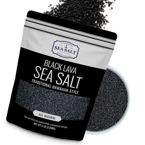 Black Lava Hawaiian Sea Salt Infused with Activated Charcoal Hawaiian-Style Black Salt
