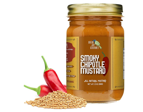 Green Jay Gourmet Smoky Chipotle Spicy Mustard - Natural Specialty Spread &