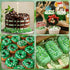 LEBERY 8 Oz Jimmies St. Patrick's Day Sprinkles Green Sprinkles for Cake Decorating White Green Mix Edible Mini Sugar