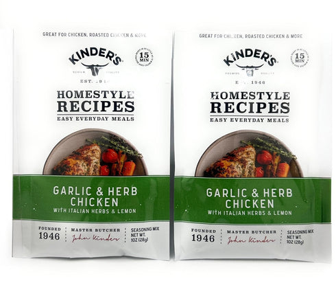 Kinder's Seasoning Mixes 1oz - 2 packets (Garlic Herb & Chicken Seasoning)