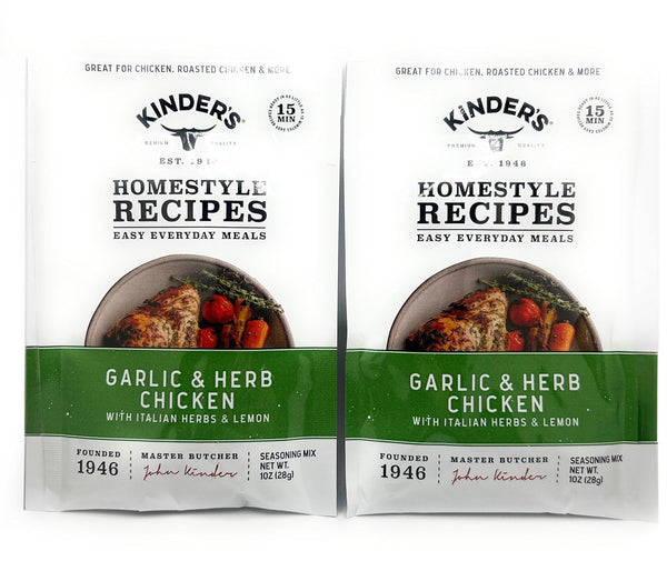 Kinder's Seasoning Mixes 1oz - 2 packets (Garlic Herb & Chicken Seasoning)