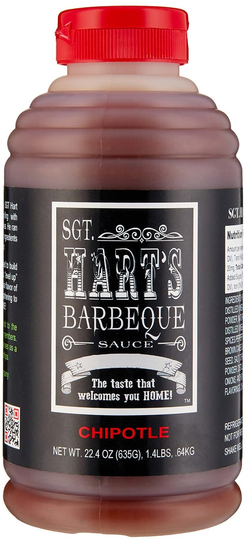 SGT. Harts Chipotle Flavor BBQ Sauce - 22.04 OZ | Barbecue Sauce
