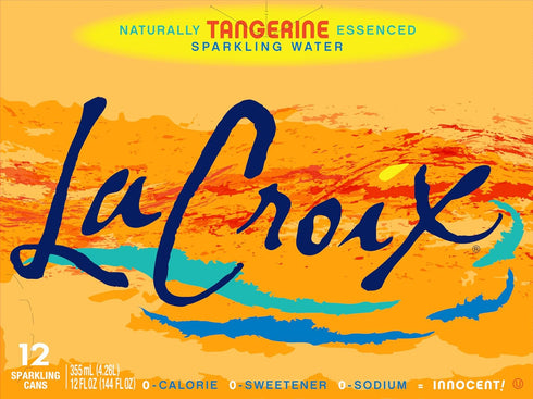 12 Oz (pack 12) La Croix Sparkling Water, Tangerine, Fl