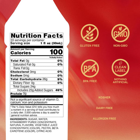(1 Monin - Strawberry Pure, Juicy and Sweet, Great for Sodas and Teas, Gluten-Free, Vegan, Non-GMO Liter)