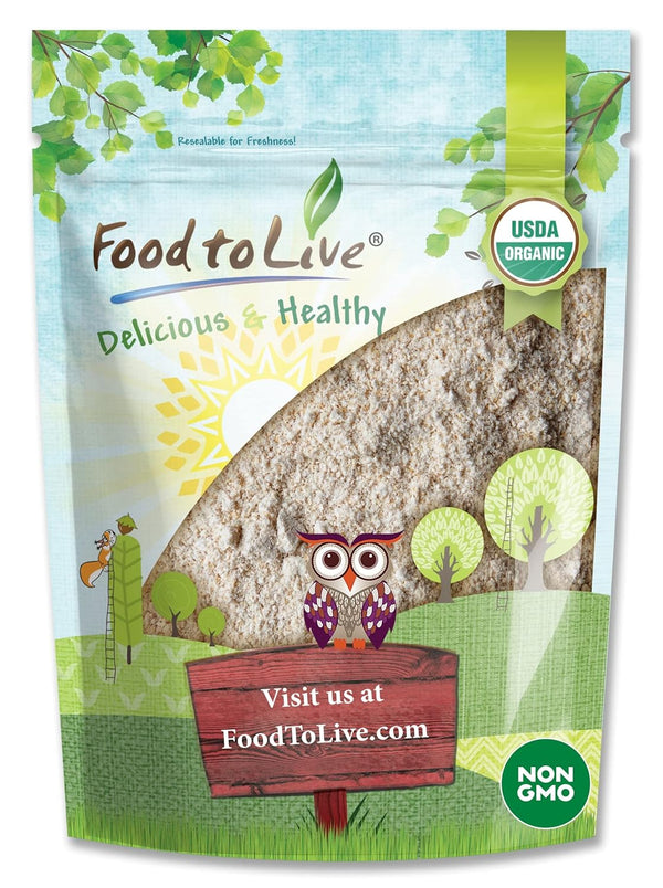 Food to Live Organic Whole Grain Buckwheat Flour, 1 Pound Non-GMO, Kosher,