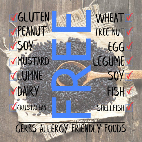 2 lbs. 14 Gerbs Wild Black Rice | No Artificial Additives, Resealable Bag | Naturally Nutty & Chewy | Top Allergen-Free