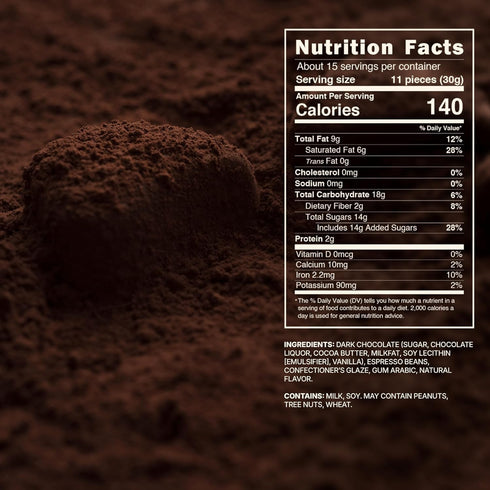 1 Pack, Snackathon Dark Chocolate Covered Espresso Beans Bulk, Pound Resealable Snack Gourmet Chocolate Covered Coffee