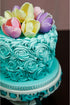 6 Count Global Sugar Art Tulip Sugar Cake Flowers, Yellow, Pink, Purple, by Chef Alan Tetreault