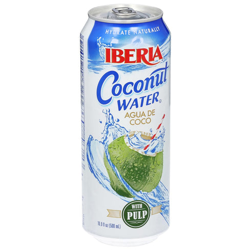 16.9 oz (Pack 24) Iberia Coconut Water with Pulp fl