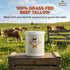 100% Organic Grass-Fed Beef Tallow For Cooking Traditional High-Heat Cooking Fat for Searing, Frying, Roasting
