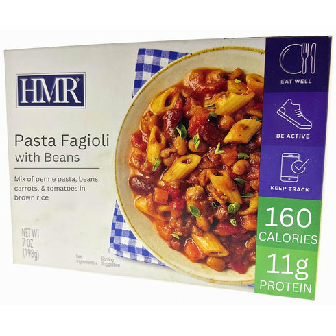3-Pack 11g 7g (160 8oz HMR Pasta Fagioli Entre | Ready-to-Eat Vegetarian Meals for Weight Loss | Protein, Fiber | Low