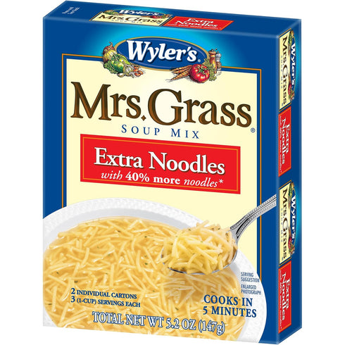 Wyler's Mrs. Grass Extra Noodles Soup Mix, 5.2 oz Box
