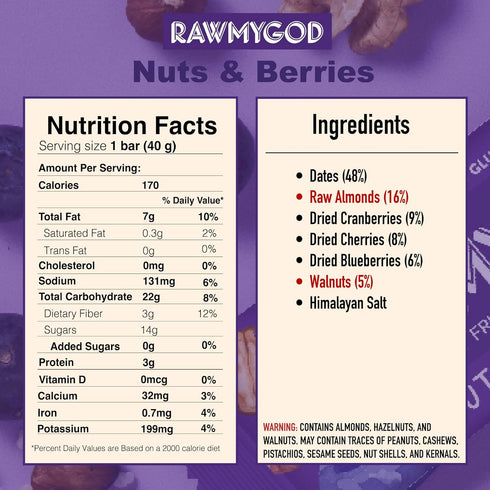 (16 Pack 4 3 3 3 3 RAWMYGOD Fruit and Nut Bars, Gluten Free, Vegan, No Added Sugar bars, Variety I - Raw Cacao, Apple