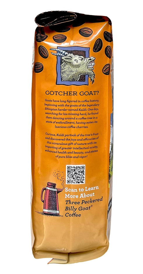 2-pack 12oz Raven's Brew Coffee High Caffeine Coffee Dark Roast Whole Bean Three Peckered Billy Goat