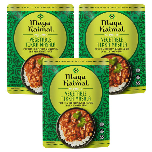 MAYA KAIMAL Organic Indian Vegetable Curry | Microwaveable, Ready to Eat, Fully