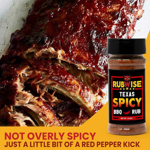 RubWise Texas Style Spicy Brisket Rub, 6.25oz | All-Natural Dry BBQ Rubs for Smoking and Grilling