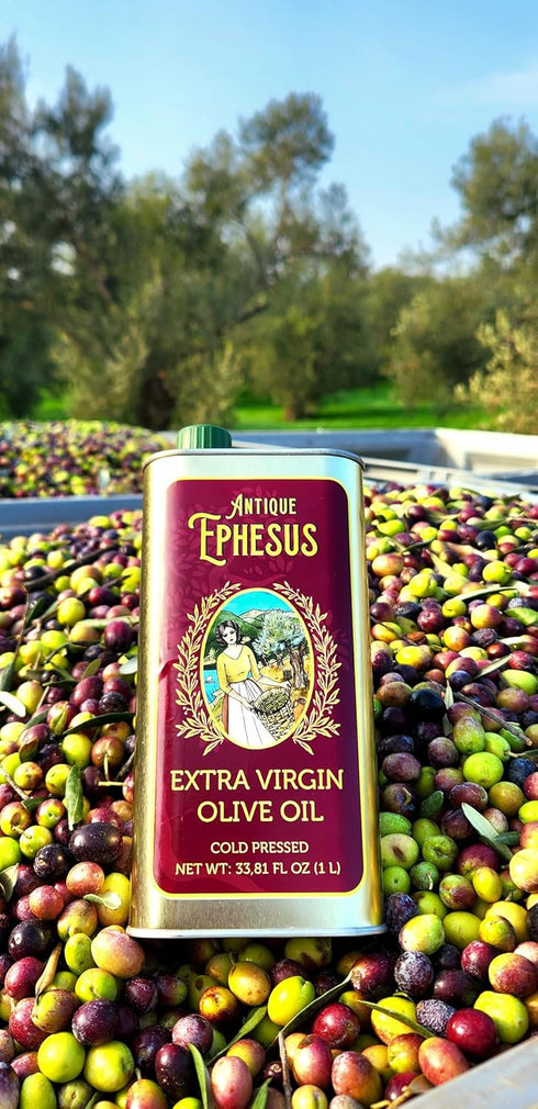 33.81 Extra Virgin Olive Oil Cold Pressed - London Award-Winning - Fluid Ounce,Antique Ephesus, Mediterranean Region