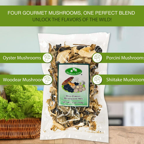 4 Oz Mushroom House Dried Wild Forest Blend Mushrooms