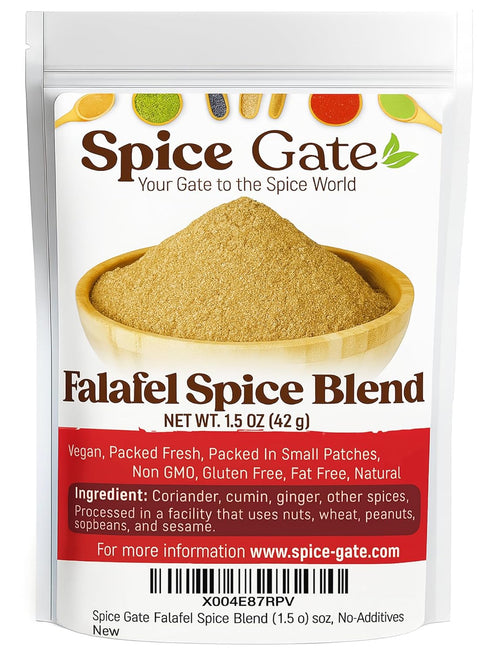 Spice Gate Falafel Spice Blend (1.5 oz) Flaverful, Vegan, No Colors, No-Additives,