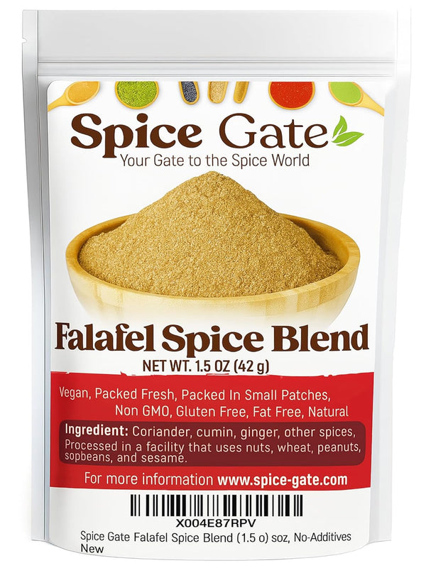 Spice Gate Falafel Spice Blend (1.5 oz) Flaverful, Vegan, No Colors, No-Additives,