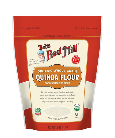 Bob's Red Mill Organic Quinoa Flour, 18oz (Pack of 4) - Non