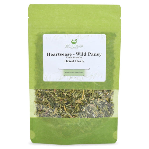 Biokoma Pure Heartsease Wild Pansy Dried Herb 50g - Healthy Skin Support, Herbal Tea