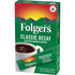 6 Packets (Pack 12) Folgers Classic Decaf Decaffeinated Instant Coffee Crystals, Single Serve