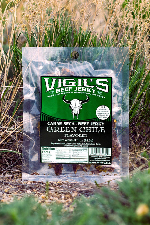 Vigil's Beef Jerky Vigil's Green Chile Beef Jerky 1oz.