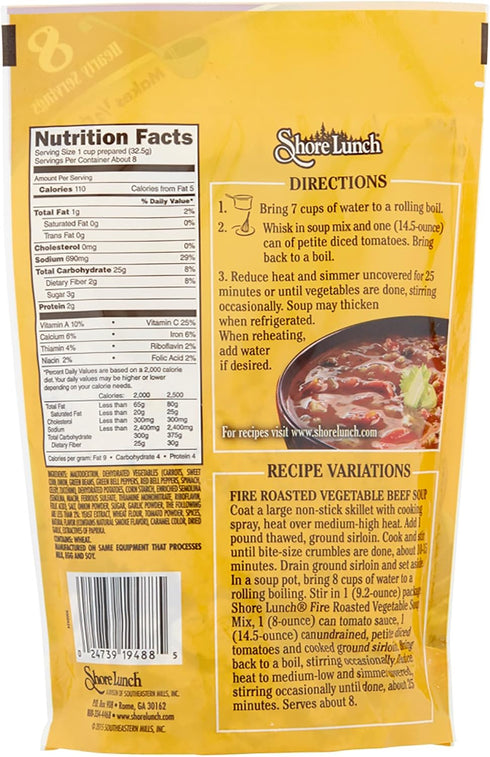 Shore Lunch 9.2 oz Fire Roasted Vegetable Soup Mix - by