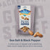 8 (Pack 1) Blue Diamond Almonds, Premium Sea Salt and Black Pepper Flavored Snack Nuts Perfect Mix for Lunches