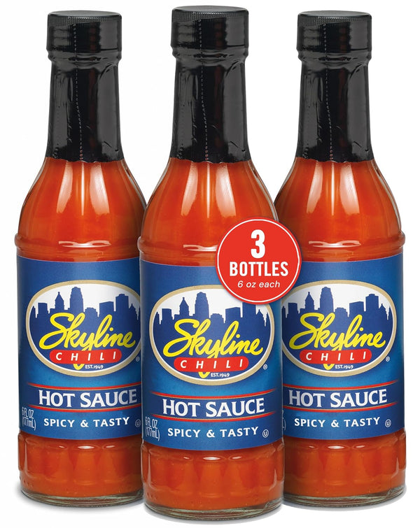 Skyline Chili Hot & Spicy Sauce Authentic Cincinnati Restaurant-Style Secret Recipe with