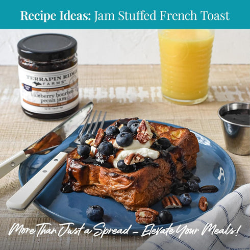 '-1 Terrapin Ridge Farms Blueberry Bourbon Pecan Jam - Sweet & Flavorful Jam with Blueberries, Pecans, Raisins