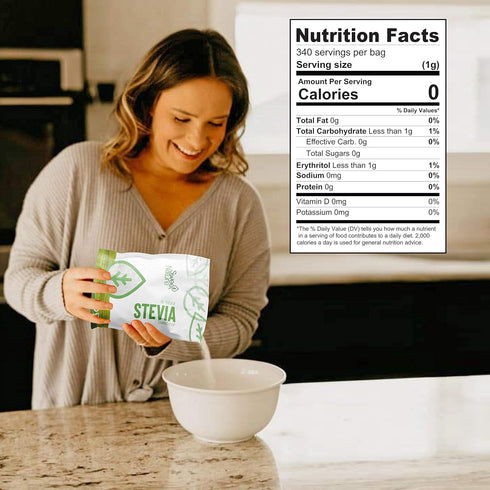 100% (32 Oz) Sweet Nature | Stevia Erythritol Sweetener Powder - Keto Sugar Substitute for Diabetics - Vegan, Low Carb