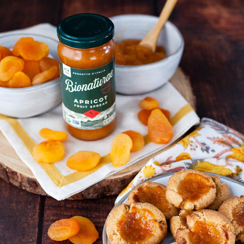 9 Oz, 1 Pack Bionaturae Organic Apricot Fruit Spread - Jelly Organic, Non-GMO, USDA Certified, No Sugar Added, No