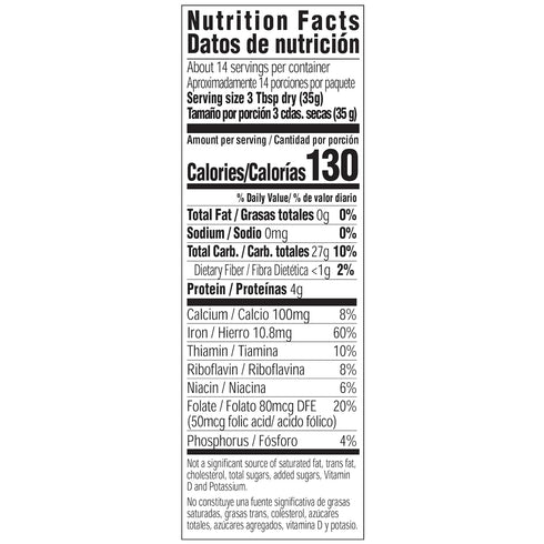 18 Malt-O-Meal Farina, Original Farina Breakfast Cereal, Quick Cooking, Ounce