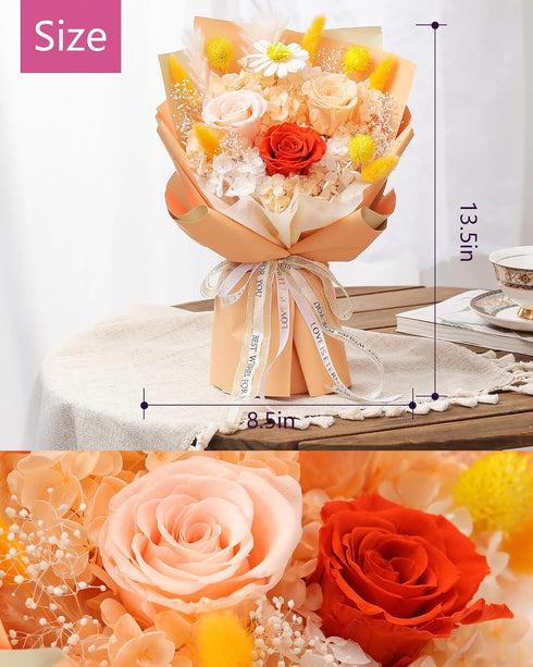 BestFlower Mothers Day Flowers Bouquet Gifts for Mom,Roses Bouquet Gifts for Women Mom Wife from Daughter,Fresh Flowers
